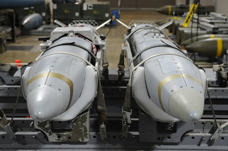 Two MALD, or Miniature Air Launched Decoys. MALD decoys are carried by B-52H bombers to draw enemy air defense threats away from from the real bomber.